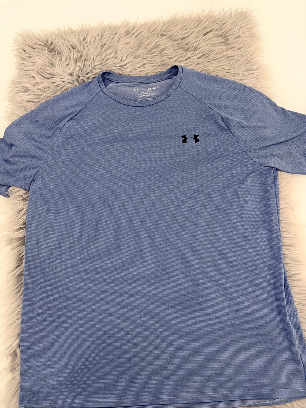 Under Armour Men’s Short Sleeve Performance Tee - Light Blue with Black Logo